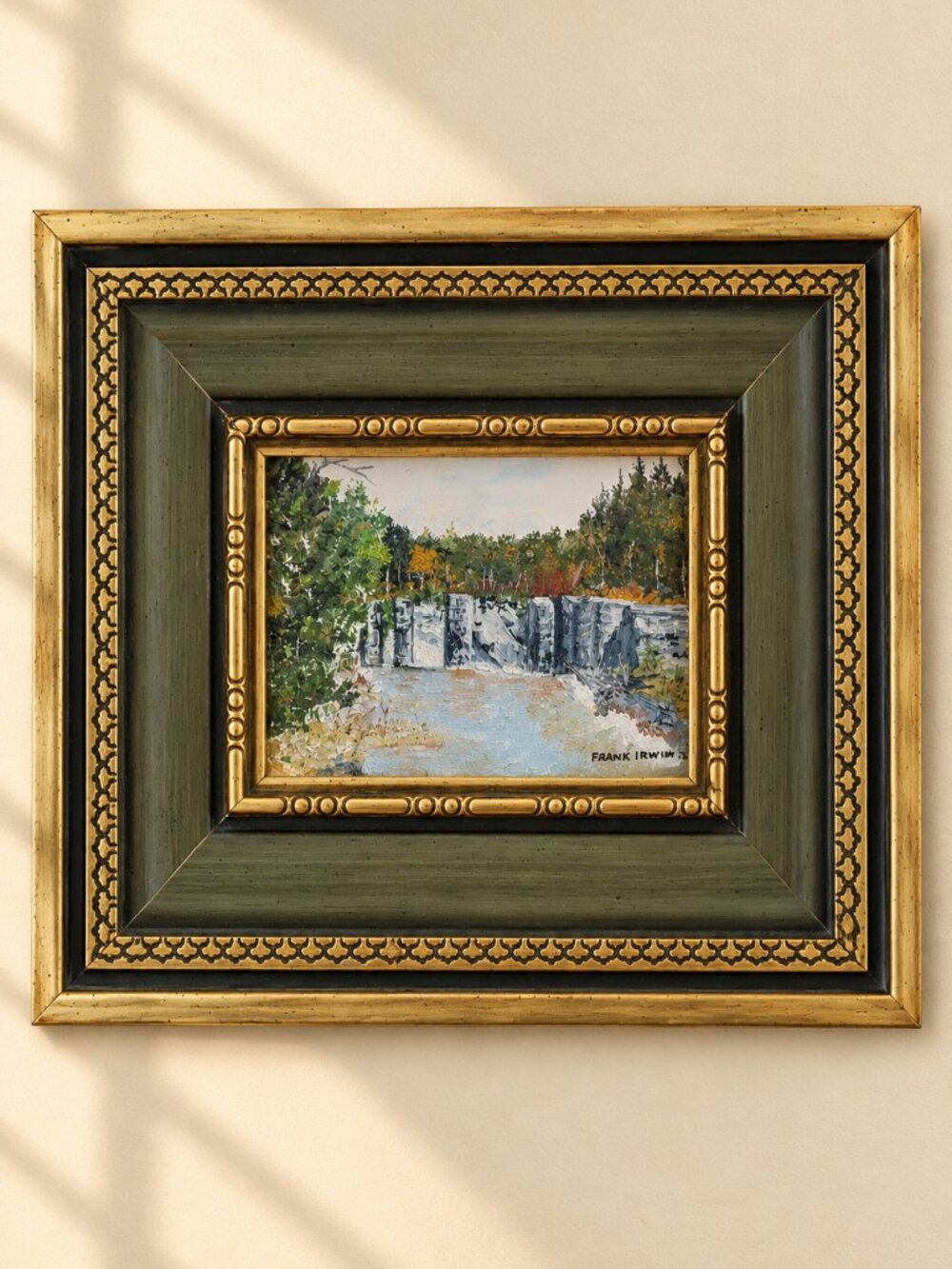 Frank Irwin Oil Painting Douglas Ontario Mill Ruins Original Framed Art